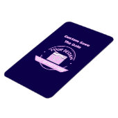 Trouwen Bewaar de datummagneet, aangepaste fotokoe Magneet (Linkerzijde)