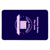 Trouwen Bewaar de datummagneet, aangepaste fotokoe Magneet (Horizontaal)