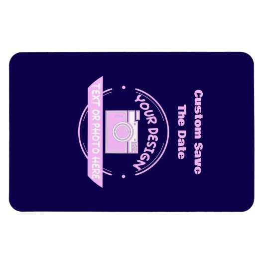 Trouwen Bewaar de datummagneet, aangepaste fotokoe Magneet (Horizontaal)