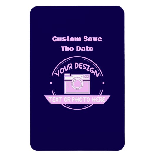 Trouwen Bewaar de datummagneet, aangepaste fotokoe Magneet (Verticaal)