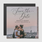 Trouwen Bewaar De Datummagneten Met Foto Magnetische Uitnodiging (Voorkant / Achterkant)