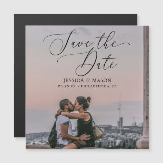 Trouwen Bewaar De Datummagneten Met Foto Magnetische Uitnodiging