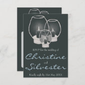 Trouwen bij kaarslicht, 3.5x5 RSVP Kaart (Voorkant / Achterkant)