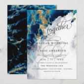 TROUWEN | Blauwe saffier aquarel BarefootBride™ (Voorkant / Achterkant)