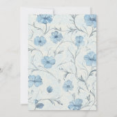 Trouwen Bloemen Blauw Land Tuin Save the Date Aankondiging (Achterkant)
