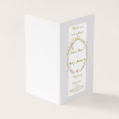 Trouwen Bloemen Ornament Classic Kaart (Buitenkant)