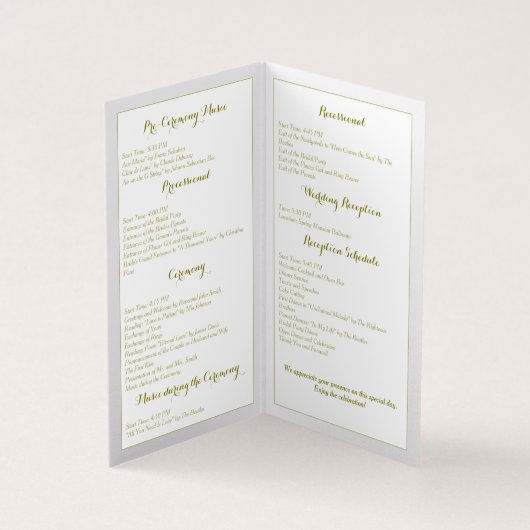 Trouwen Bloemen Ornament Classic Kaart (Binnen)