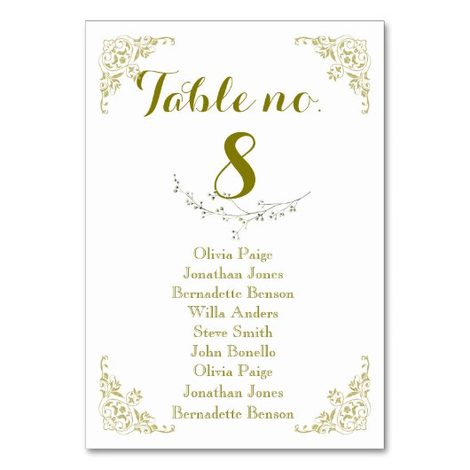 Trouwen  Bloemen Ornament Classic Kaart (Voorkant)