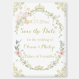 Trouwen  Bloemen Ornament Classic Magneet