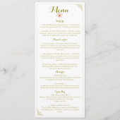Trouwen  Bloemen Ornament Classic Menu (Voorkant)