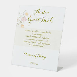 Trouwen  Bloemen Ornament Classic Reclamebord Met Voetstuk