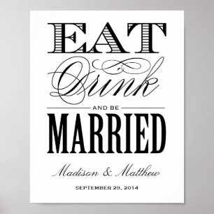 trouwen   Bodemafdruk Poster