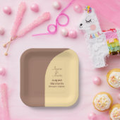 Trouwen Borden Mocha Mousse Arched Papieren Bordje (Feest)