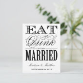 trouwen | Briefkaart Datum opslaan (Staand voorkant)