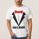 Trouwen, broer van de bruid t-shirt (Voorkant)