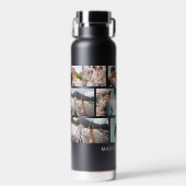 TROUWEN Bruid & Bruidegom Multi Foto Collage Moder Waterfles (Voorkant)