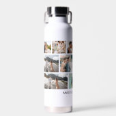 TROUWEN Bruid & Bruidegom Multi Foto Collage Moder Waterfles (Voorkant)