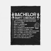 Trouwen Bruidegom Grappige Bachelor Checklijst Par Fleece Deken (Voorkant)