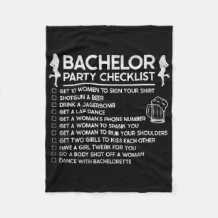 Trouwen Bruidegom Grappige Bachelor Checklijst Par Fleece Deken