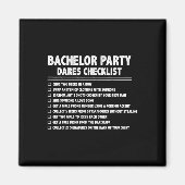 Trouwen Bruidegom Grappige Bachelor Checklijst Par Magneet (Voorkant)