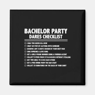 Trouwen Bruidegom Grappige Bachelor Checklist Par Magneet