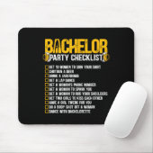 Trouwen Bruidegom Grappige Bachelor Party Checklis Muismat (Met muis)