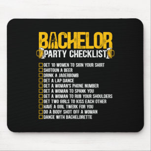 Trouwen Bruidegom Grappige Bachelor Party Checklis Muismat