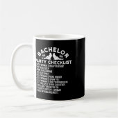 Trouwen Bruidegom Grappige Bachelorfeest Checklist Koffiemok (Links)