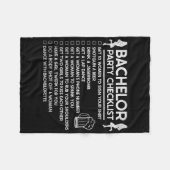 Trouwen Bruidegom Grappige vrijgezellen checklist Fleece Deken (Voorkant (Horizontaal))