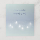 Trouwen Casual Theme Zacht Blauw En Wit Plaatskaartje (Buitenkant ongevouwen)