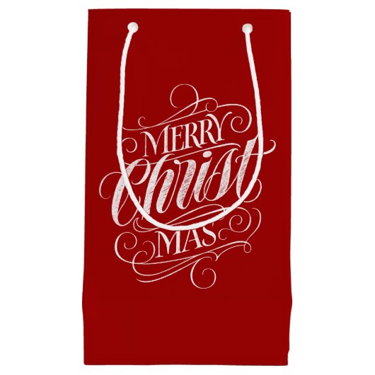 Trouwen CHRISTmas Krijtbord Kalligrafie Christelij Klein Cadeauzakje (Voorkant)