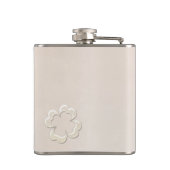 Trouwen Classy chique parel lucky shamrock Heupfles (Achterkant)