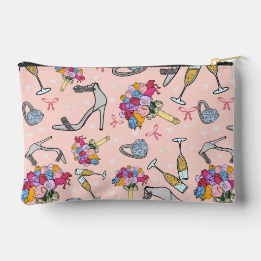 Trouwen cosmetische make-up tas / bruid Toiletree  (Achterkant)