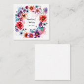 Trouwen Creatieve Bloemen Namen van Paar & Datum Notitiekaartje (Voorkant / Achterkant)