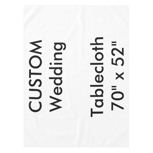 Trouwen Custom tafelkleed 70 "x 52" (Voorkant)
