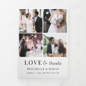 Trouwen Dank u boogvormige foto Drieluik Kaart (Cover)