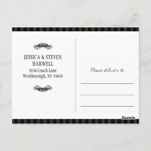 Trouwen Dank u Briefkaart - Halloween Liefde (Achterkant)