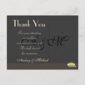Trouwen Dank u briefkaarten, duidelijk Briefkaart (Achterkant)