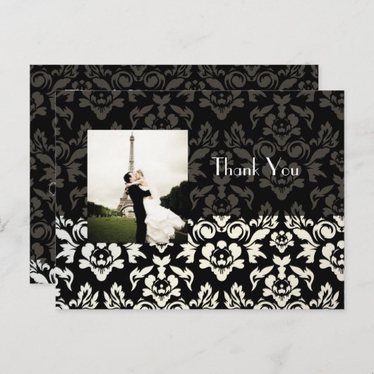 Trouwen Dank u briefkaarten plaats uw foto (Voorkant / Achterkant)