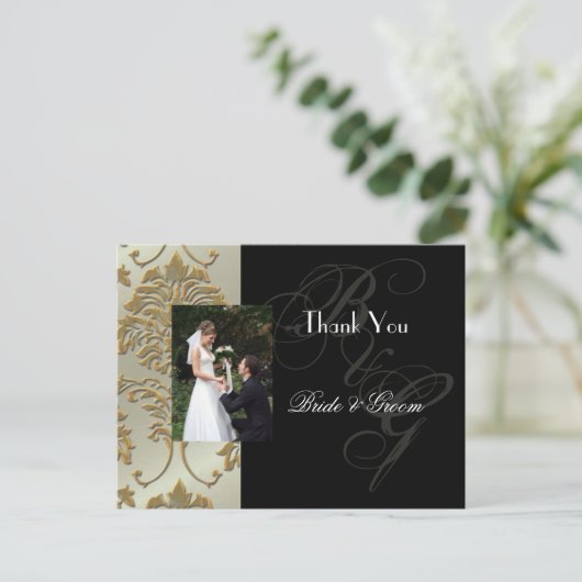 Trouwen Dank u briefkaarten plaats uw foto (Staand voorkant)