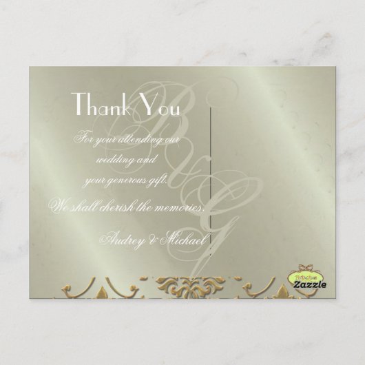 Trouwen Dank u briefkaarten plaats uw foto (Achterkant)