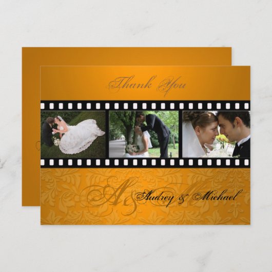 Trouwen Dank u briefkaarten plaats uw foto's (Voorkant / Achterkant)