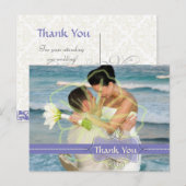 Trouwen Dank u briefkaarten plaats uw foto's (Voorkant / Achterkant)