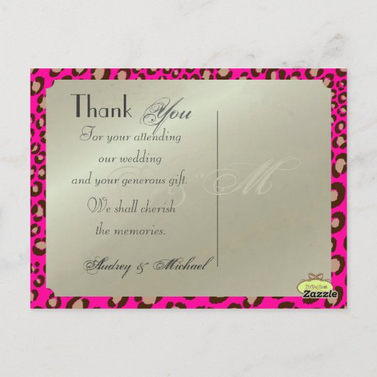 Trouwen Dank u briefkaarten plaats uw foto's (Achterkant)