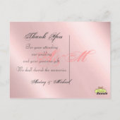 Trouwen Dank u briefkaarten plaats uw foto's (Achterkant)