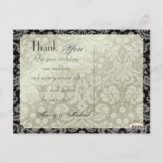 Trouwen Dank u briefkaarten plaats uw foto's (Achterkant)