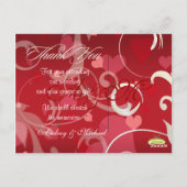 Trouwen Dank u briefkaarten plaats uw foto's (Achterkant)