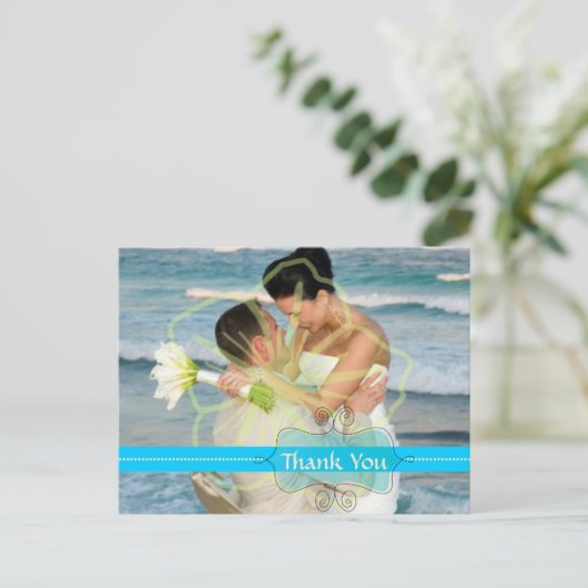 Trouwen Dank u briefkaarten plaats uw foto's (Staand voorkant)