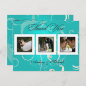 Trouwen Dank u briefkaarten plaats uw foto's (Voorkant / Achterkant)