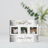 Trouwen Dank u briefkaarten plaats uw foto's (Staand voorkant)